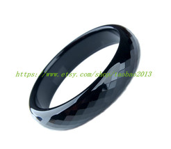 handmade natural charm round black jade bracelet  diameter of 58 mm or 60mm - £53.42 GBP