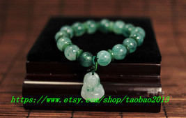 AAA grade natural green jade beads jade beaded charm bracelet - £15.95 GBP