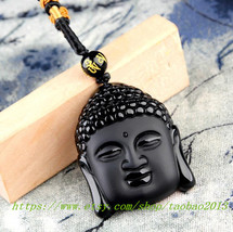 2014 mascot genuine opening matte Obsidian Buddha Pendant - $33.99