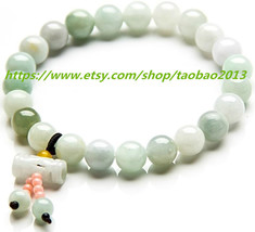 8mm AAA grade natural white jade beads charm bracelet yoga meditation - $26.99