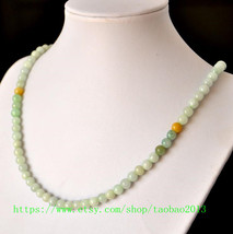 Natural AAA green beads 5mm beads, charm genuine green jade necklace (necklace 4 - £22.74 GBP