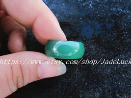 Natural Light green jade. charm green agate gemstone rings -Customize your rings - $9.69