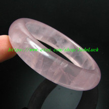 Handmade natural pink chalcedony love to bring good luck stone bracelet (58 mm) - £69.37 GBP