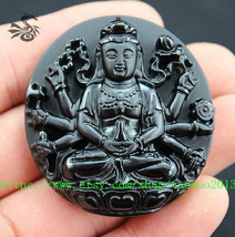 Hotan Jade Goddess of Mercy Guanyin pendant Avalokitesvara cyan ink jade pieces - £21.62 GBP