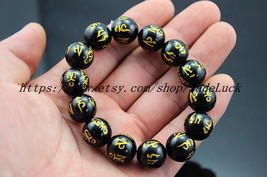 Natural sandalwood Mantra prayer beads bracelet Tibetan Buddhism sandalwood char - £19.01 GBP