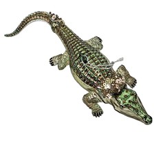 Crocodile Alligator Gator Glass Christmas Ornament - £23.40 GBP