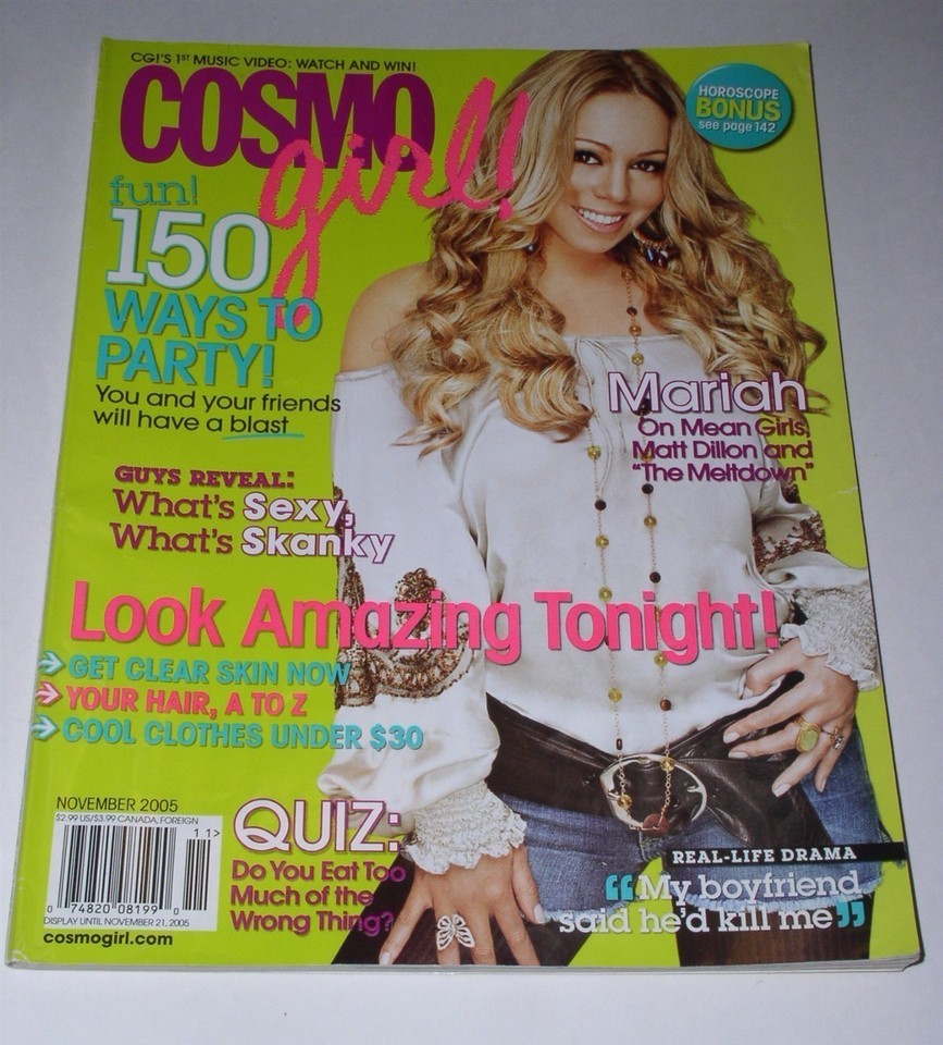 Mariah Carey Cosmo Girl! Magazine Vintage 2005 Mariah Full Of Grace - $34.99