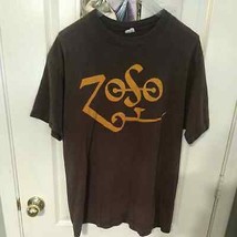 Rare Zoso Led Zeppelin LS T Shirt Jimmy Page Robert Plant XL Extra Large Brown - £118.70 GBP