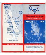 TMC Trans Mar de Cortes Aug. 1959 Schedule &amp; Route Map Route of the Miss... - £91.48 GBP