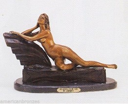 &quot;Reclining Nude Girl&quot; Solid American Bronze Statue Sculptur by Demetre Chiparus - £626.21 GBP