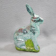 Easter Faux Chocolate Foil Multi Colored Sitting Bunny Centerpiece Figurine - £19.46 GBP