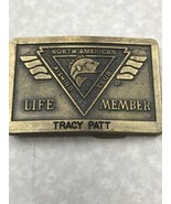 North American Fishing Club Life Member Tracy Patt Belt Buckle Outdoors KG - $280.89 MXN