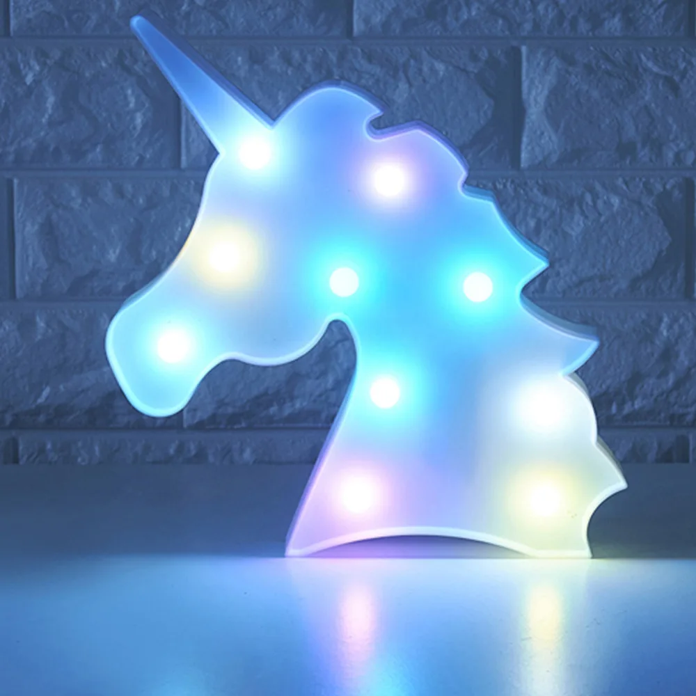 Cartoon Unicorn LED Night Light Indoor Table Lighting Christmas Children&#39;s - £11.98 GBP+