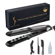Professional Steam Hair Straightener Ceramic Vapor Hair Flat Iron Seam Hair  - £48.36 GBP
