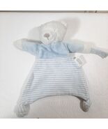 Mud Pie Bear Lovey Security blue White Stripe baby toy plush pacifier ho... - $474.55 MXN