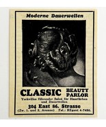 1945 WW2 German-USA Salon Advertisement Classic Beauty Parlor Hair NYC C94B - $27.34 CAD