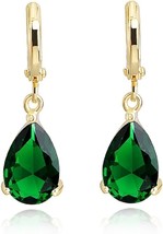 Boucles d&#39;oreilles pendantes en forme de larme cristalline Azuria avec... - $217.23