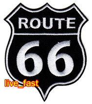 ROUTE 66 PATCH ROAD SIGN EMBLEM BADGE PATCH hot rod classic cars retro a... - £4.79 GBP