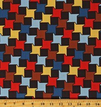 Cotton Tuscany Western Geometric Patterned Tuscano Fabric Print by Yard D467.83 - £7.77 GBP