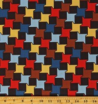 Cotton Tuscany Western Geometric Patterned Tuscano Fabric Print by Yard D467.83 - £7.44 GBP