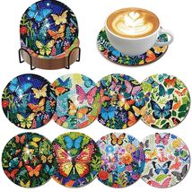 Fall-Inspired 8 PCS Diamond Art Coasters Kit - Perfect Gift for Creative... - $29.65