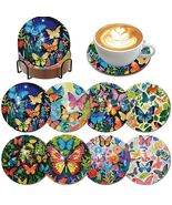 Fall-Inspired 8 PCS Diamond Art Coasters Kit - Perfect Gift for Creative Adults