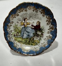 Vintage Limoges Made In France Miniature Porcelain PLATE/STAND 4.5” - $10.11