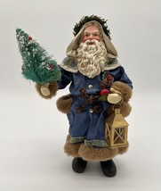 Vintage Clothtique Possible Dreams 1993 Blue Robe Santa with Lantern Christmas - £17.82 GBP