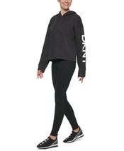 DKNY Womens Sport Logo Hooded Fleece Sweater, X-Large, Black - £47.40 GBP