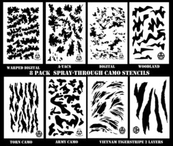 Acid Tactical® Duck Boat Camouflage Stencils Camo Spray Paint Stencil Jon  Grass Multicam Bark