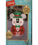 Gemmy Disney Mickey Mouse Christmas Snowman Airblown Inflatable - $1,215.96 MXN