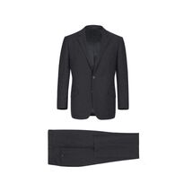 Men RENOIR Suit Seprates Solid 2 Button Business Formal Slim Fit 201-1 Black image 2