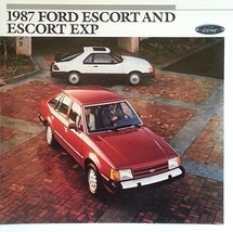 1987 Ford ESCORT and EXP sales brochure catalog 87 US Luxury Sport GT - £6.26 GBP