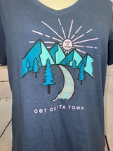 Life is Good Tee Shirt size Medium Crusher Lite Get Outta Town Graphic T... - $26.06