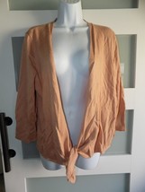 Pure Jill Elements J. Jill Tanrose Front Tie Cardigan Size L Women&#39;s NEW - $55.00