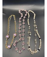 Vintage - Purple - Beaded - Glass Beads- Filigree Beads - Faux Pearls - ... - £14.16 GBP