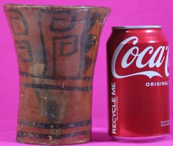 Authentic Pre Columbian Huari Wari Beaker Pottery 500 - 1000 AD Artifact COA T02 - $268.92