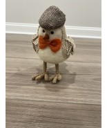 Fall Target Spritz Bird Brown Tweed Hat Bow Tie Featherly Friends Retired - $19.79