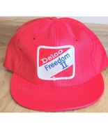 Vintage Funkap Red Delco Freedom II Snapback Hat / Cap Large Adjustable See Pic - $23.74