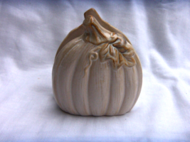Quality White Brown Pumpkin Napkin Holder Pottery Make , Fall Decor - £7.74 GBP