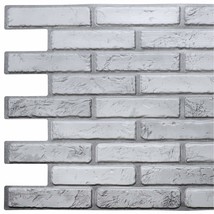 Dundee Deco PG7063 Off White Grey Faux Brick, 3.2 ft x 1.6 ft, PVC 3D Wall Panel - £7.70 GBP+