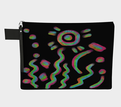 Unique Abstract Painting on Canvas Wristlet Clutch Bag Purse Cosmetics Bag  - £36.08 GBP