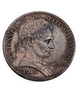 1918 Lincoln Illinois Commemorative 50C Half Dollar Extra Fine XF Strong... - $2,707.49 MXN