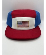 5 Panel USA Flag Olympics Embroidered Cap Multicolor Adjustable - £17.27 GBP