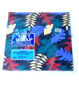 VTG leaf print 4 sheets 2.5&#39;x20&quot; WRAPPING PAPER GIFt - £6.23 GBP