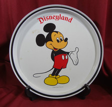Vintage Disneyland Mickey Mouse Metal Tray Plate Platter Souvenir - £5.50 GBP