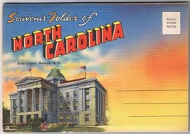 Postcard Booklet North Carolina Souvenir Folder - £2.80 GBP