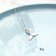 100% 925 Sterling Silver Whale &amp; Dolphin Mermaid Tail Fashion Statement Pendant  - £18.95 GBP