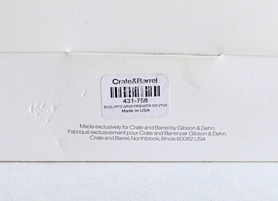 Crate & Barrel Scented Candles Eucalyptus Groves Freshwater Streams Gibson Dehn Item image 9