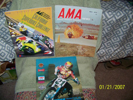 lot of {6} vintage   american motor cycles magazines  and programs} - £14.99 GBP